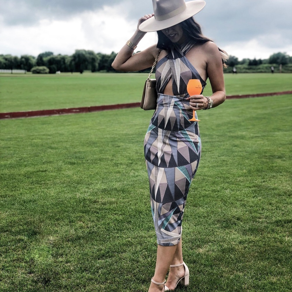 Mara Hoffman crisps cross midi length dress small